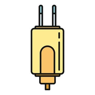 Electrical adapter plug providing power and charging devices Stock Illustration