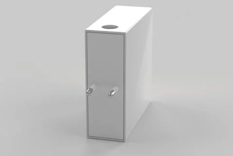 Electrical adapter to USB port on a white background rear view 3d render Illustrazione stock
