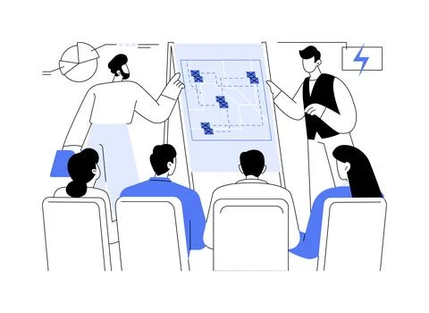 Electrical and electronic engineering isolated cartoon vector illustrations. Stock Illustration
