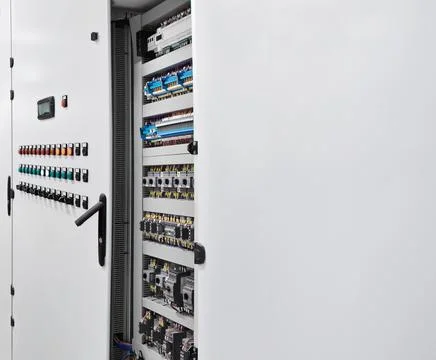 Electrical and electronic panel cabinet for automation and system control o.. Stock Photos