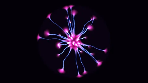 Electrical Arcs Inside a Plasma Ball Globe Lamp Stock Footage 140914575