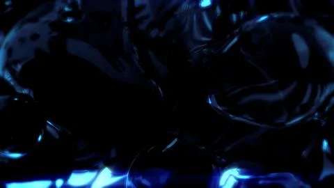 Electrical blue lighting transpicuous glass spheres on black Stock Illustration