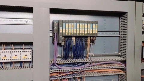 Electrical board with electrical equipment.  Stock Footage 81964996