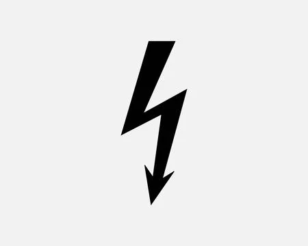 Electrical Bolt Icon Lightning Electricity Electric Static Icon Sign Vector Stock Illustration