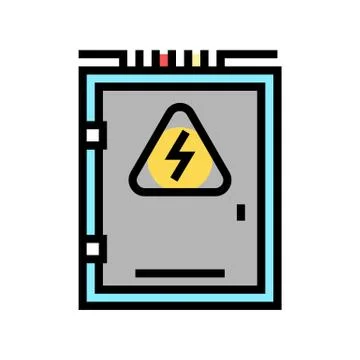 Electrical box color icon vector illustration Illustrazione stock