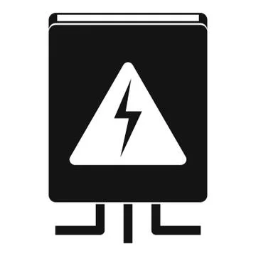 Electrical box icon, simple style Stock Illustration