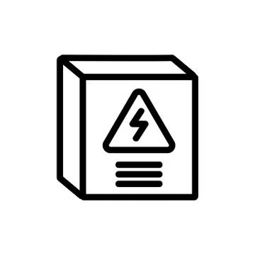Electrical box icon vector outline illustration Illustrazione stock