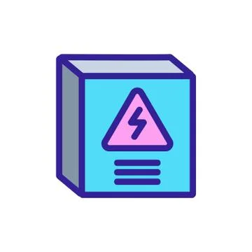 Electrical box icon vector outline illustration Illustrazione stock