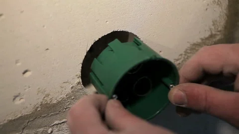 Electrical box installation Stock Footage 102166503