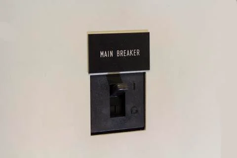 Electrical breaker switch cutoff Foto stock
