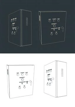 Electrical cabinet Stock Illustration
