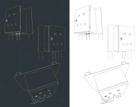 Electrical cabinet illustration Stock Illustration
