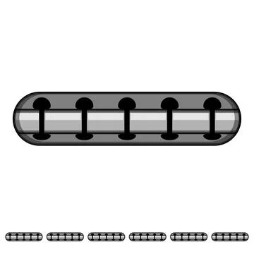 Electrical cable clip managing multiple wires organizing connection Stock Illustration