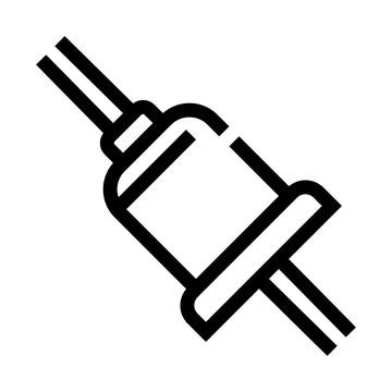 Electrical cable connecting adapter plug icon illustration Illustrazione stock