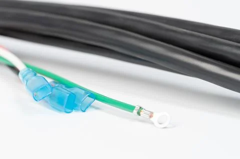 Electrical cable for connecting air conditioner Stock Photos