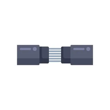 Electrical cable connector joining two wires together connecting current Stock Illustration