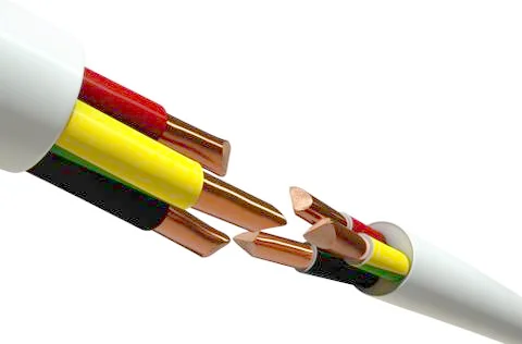 Electrical Cable Cut Stock Illustration