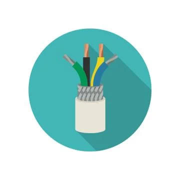 Electrical cable icon. Illustrazione stock
