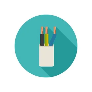 Electrical cable icon Stock Illustration