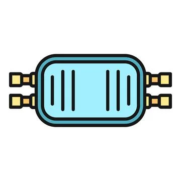 Electrical cable junction box connecting wires icon Illustrazione stock