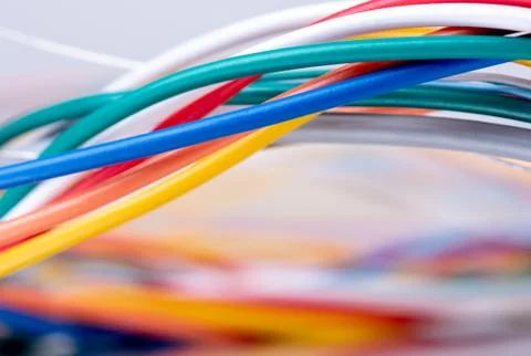 Electrical cable network energy technology Stock Photos