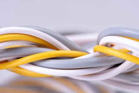 Electrical cable network energy technology Stock Photos