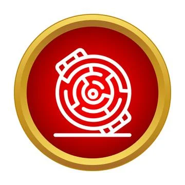Electrical cable reel with circular maze design inside Stockillustratie