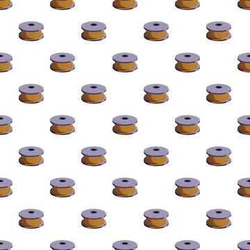 Electrical cable spools creating seamless pattern background Stock Illustration