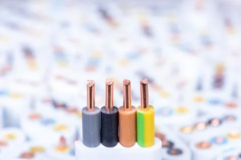 Electrical cable wire close-up Stock Photos