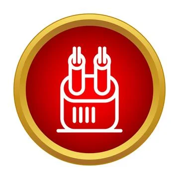 Electrical cable wire connector icon for power grid Stock Illustration