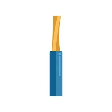Electrical cable wire with exposed copper conductor Stock Illustration