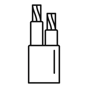 Electrical cable wire power conductor network connection icon 스톡 일러스트
