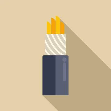 Electrical cable wire showing copper core insulation Stock Illustration