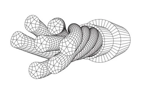 Electrical cable wireframe Illustrazione stock