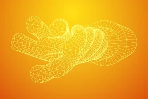 Electrical cable wireframe Stock Illustration