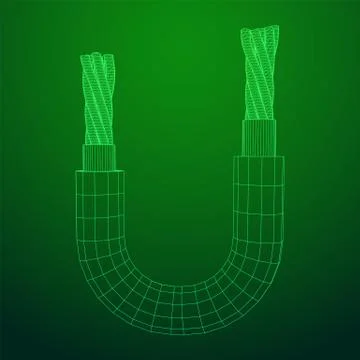 Electrical cable wireframe Stock Illustration