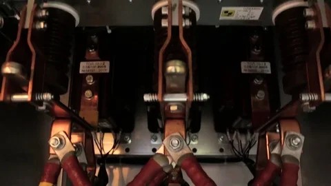 Electrical cables in the factory Video stock 75913349