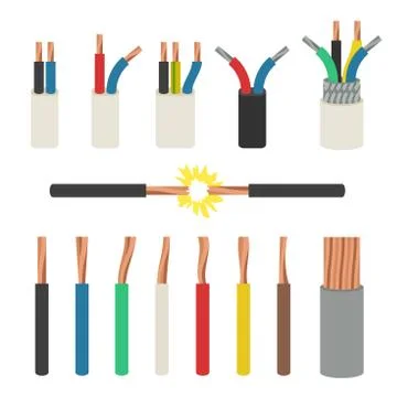 Electrical cables. Stock Illustration