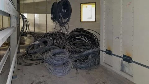 Electrical cables ready for installation Stock Photos