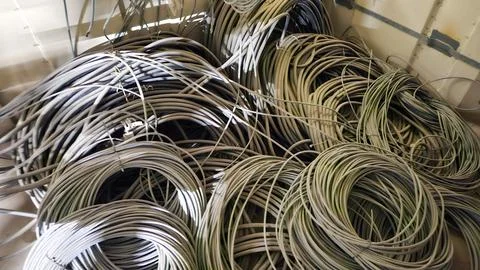 Electrical cables ready for installation Stock Photos