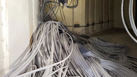 Electrical cables ready for installation Stock Photos