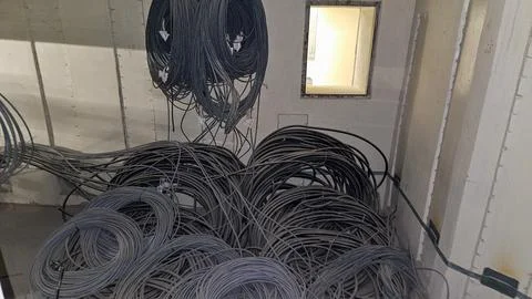 Electrical cables ready for installation Stock Photos