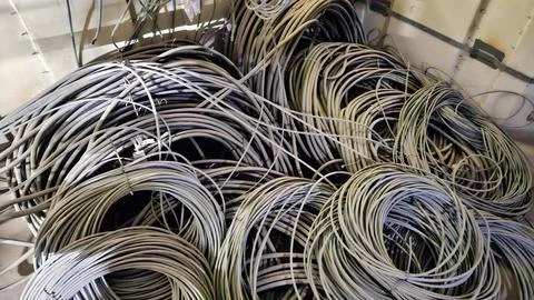 Electrical cables ready for installation Stock Photos