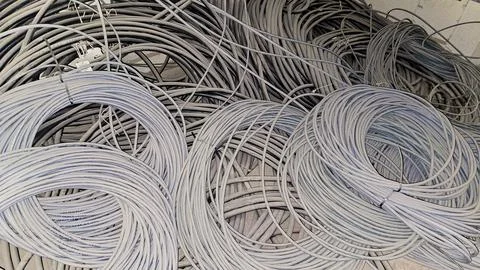 Electrical cables ready for installation Stock Photos
