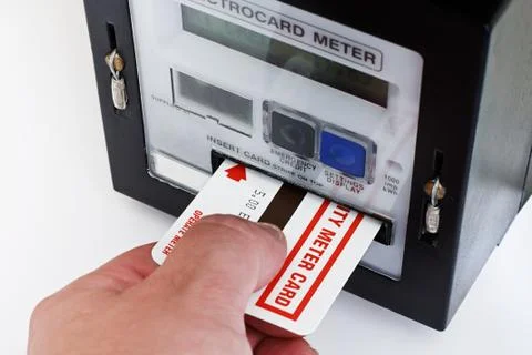Electrical card meter Stock Photos