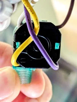 An Electrical Ceiling Fan Switch With Multiple Switch Options Stock Photos