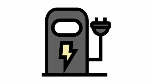 Electrical charging station symbol - renewable energy, sustainability and Stock Footage 310173522