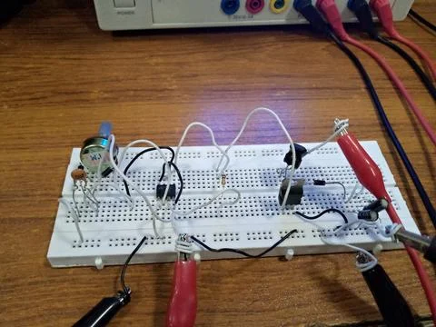 Electrical circuit on breadboard Stock Photos
