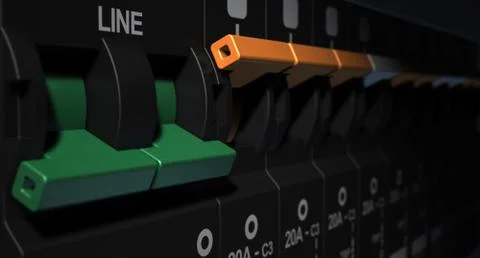 Electrical Circuit Breaker Panel Illustrazione stock