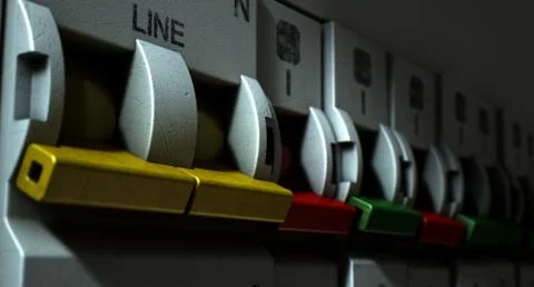 Electrical Circuit Breaker Panel Illustrazione stock